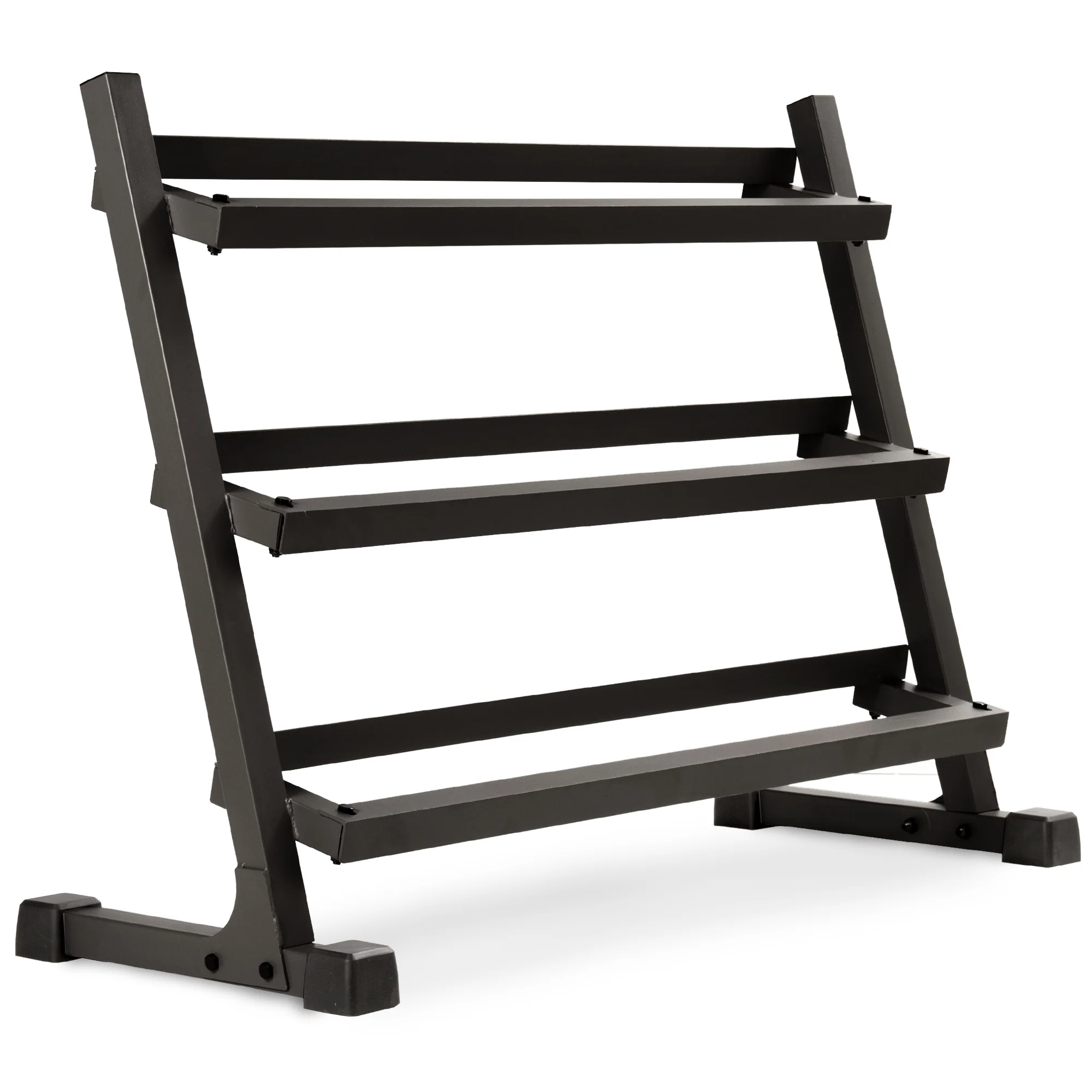 10-Pairs, 5 to 50 lbs. Hex Dumbbells Includes 3-Tier Storage Rack - Image 3