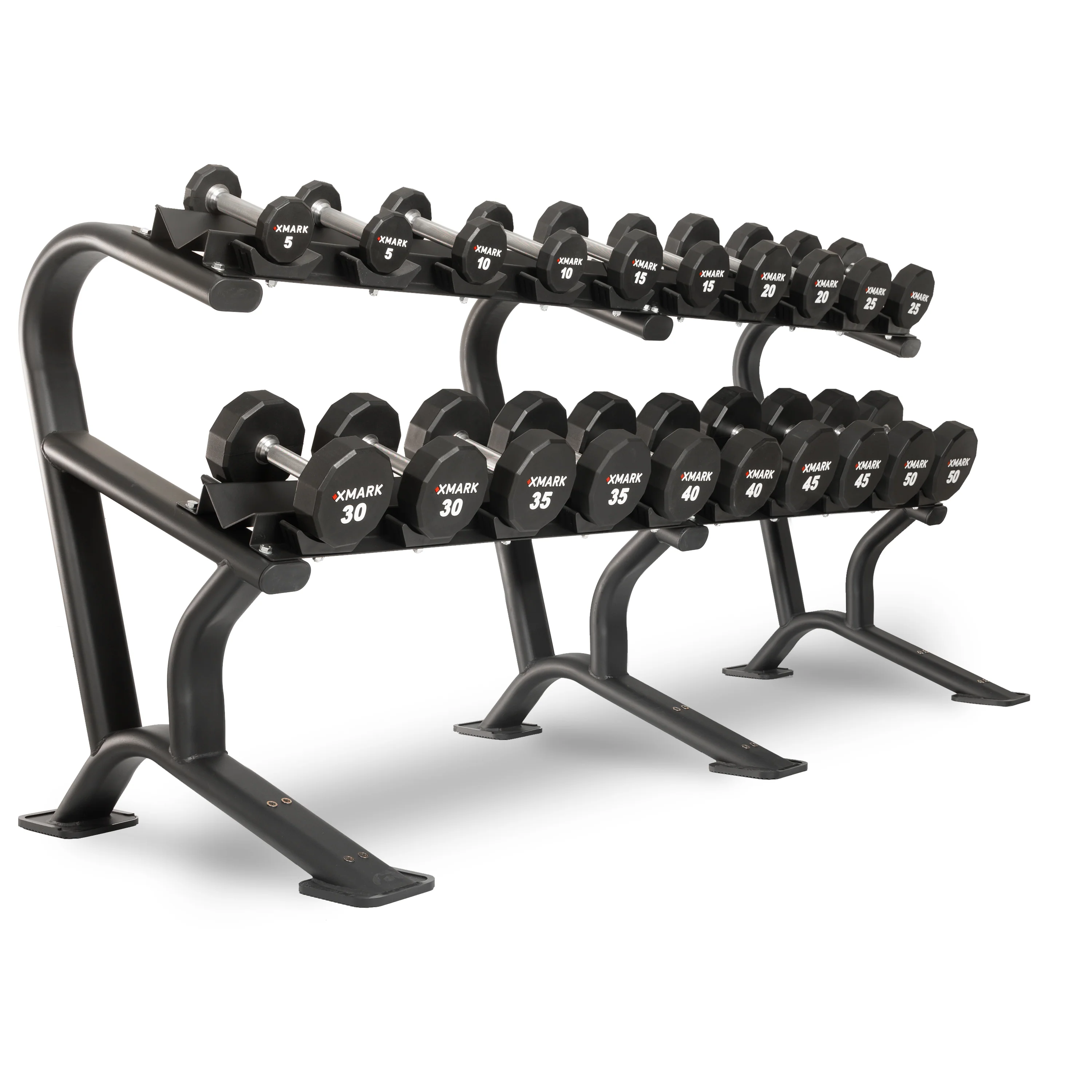 12-Sided Commercial Urethane Dumbbells (5-50 lb and 5-75 lb Sets) - Image 3