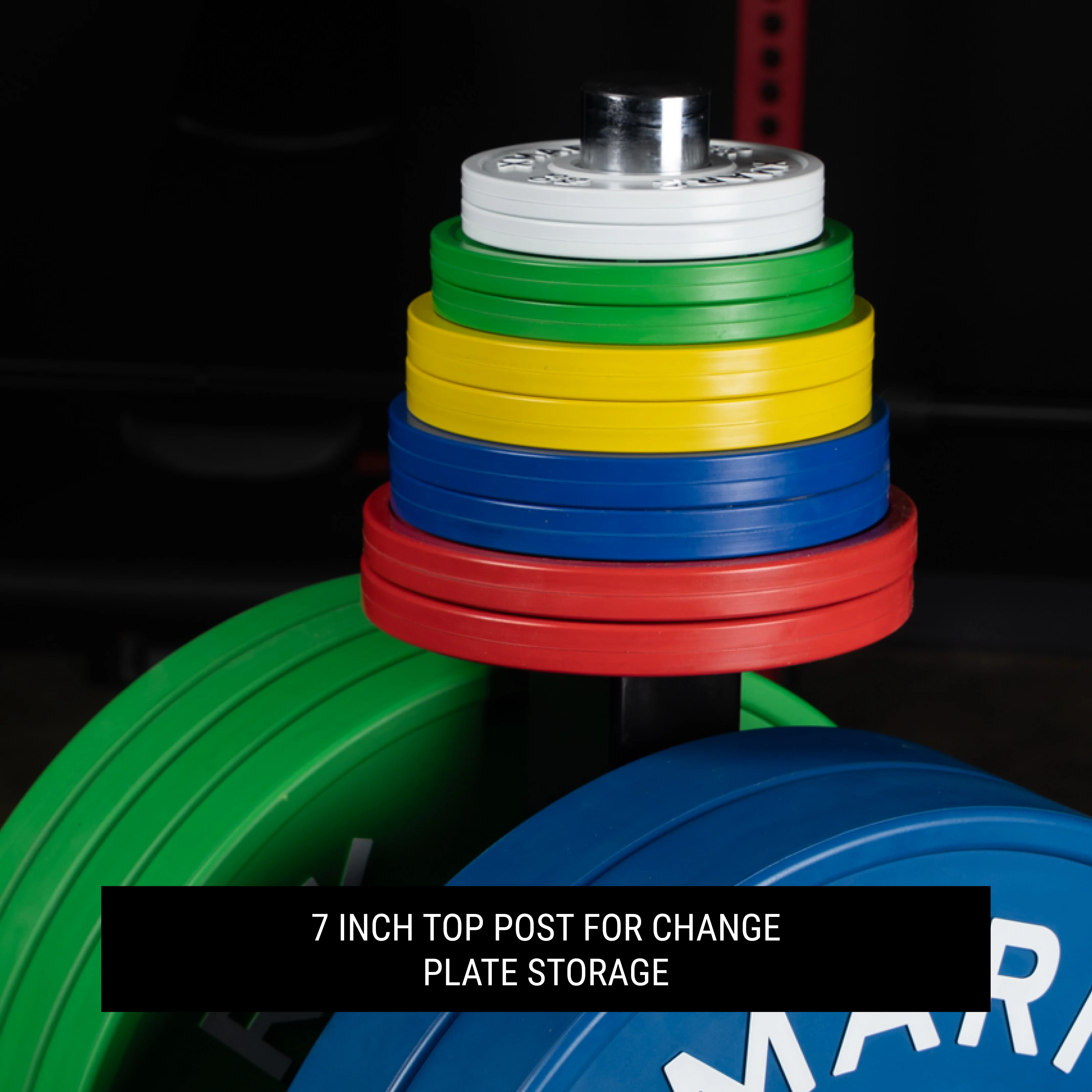 Commercial Bumper Plate Tree on Castors with Dual Bar Holders - Image 4