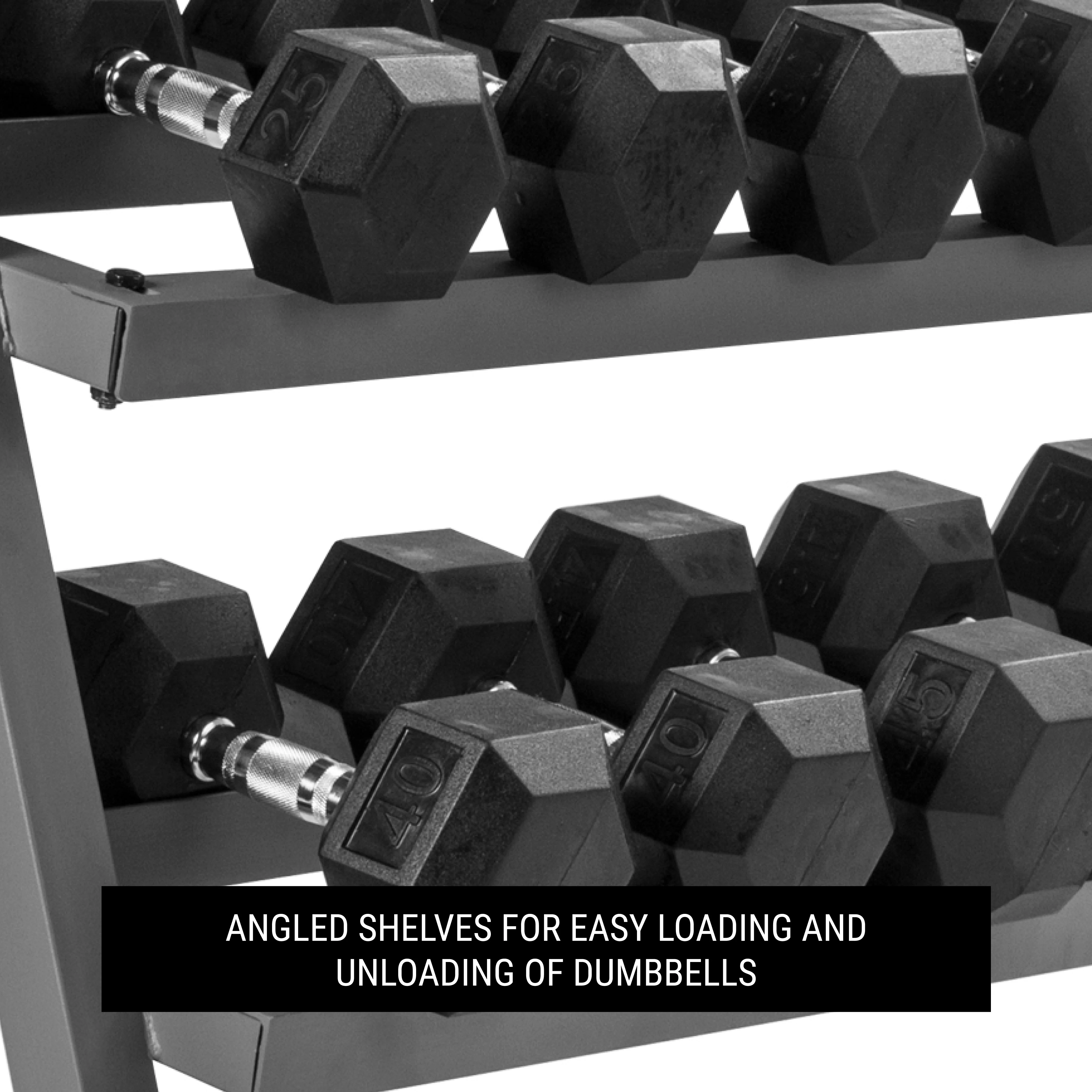 3-Tier Dumbbell Rack - 10 Dumbbell Pairs - Image 3