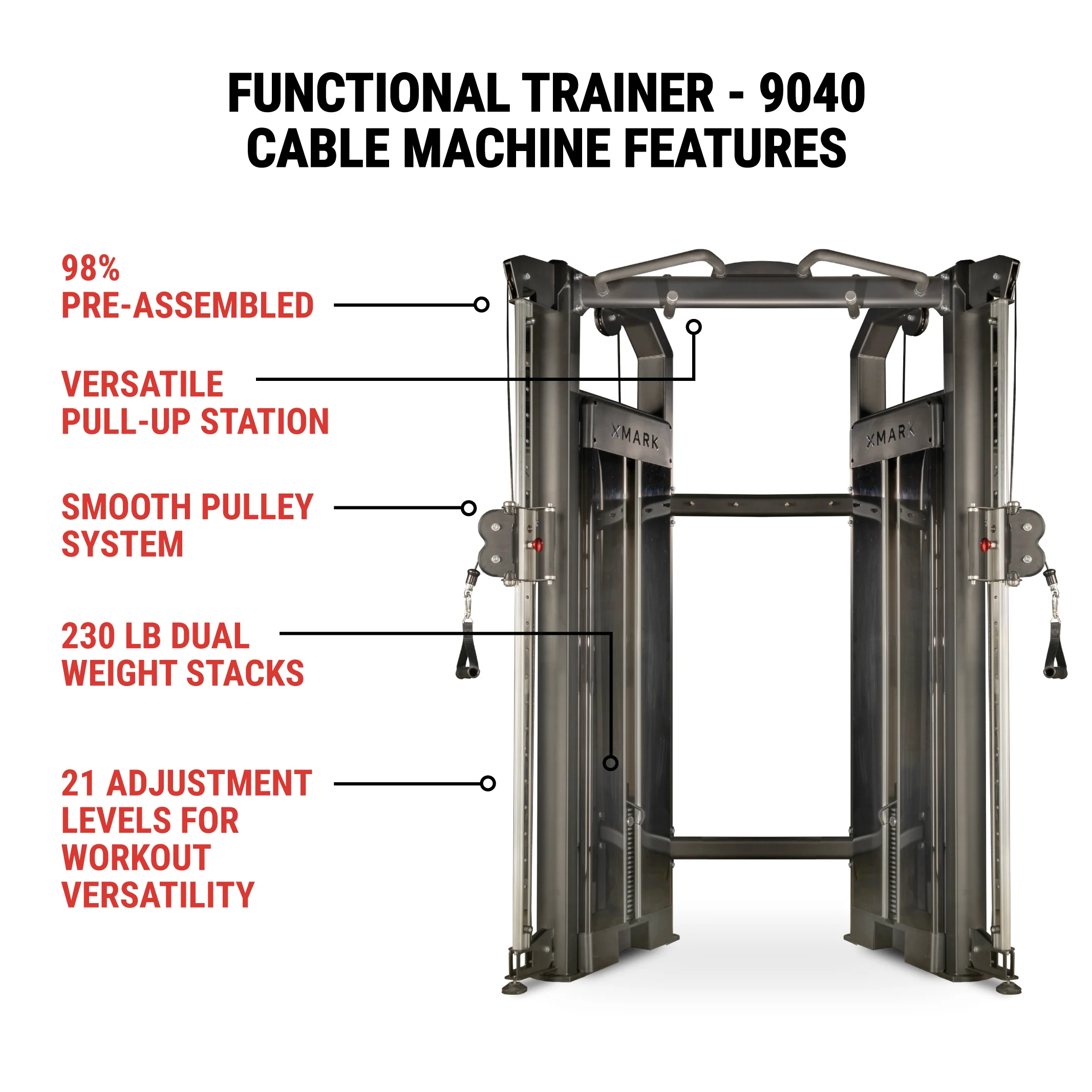 Functional Trainer With Dual 230 lb Weight Stacks - Image 7