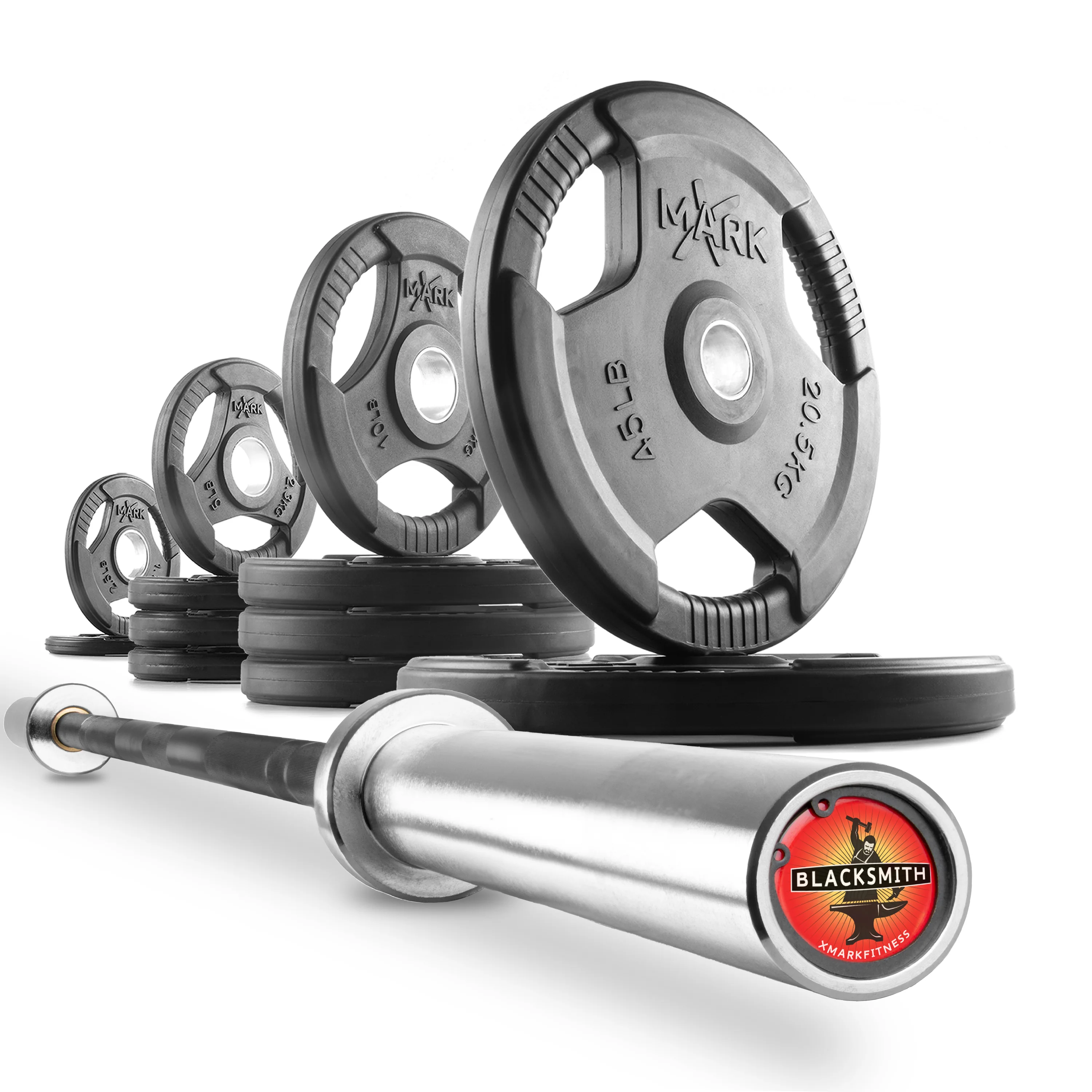 Tri-Grip Olympic Weight Plates and Olympic Barbell Sets - Image 5