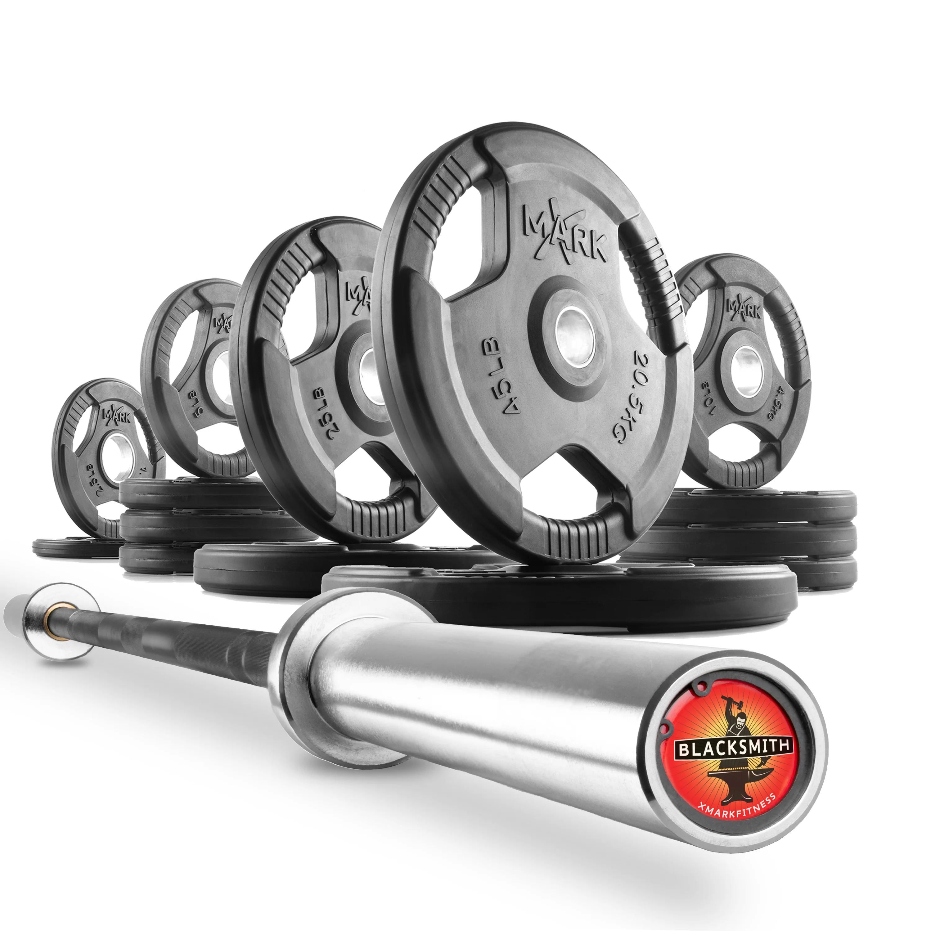 Tri-Grip Olympic Weight Plates and Olympic Barbell Sets - Image 6