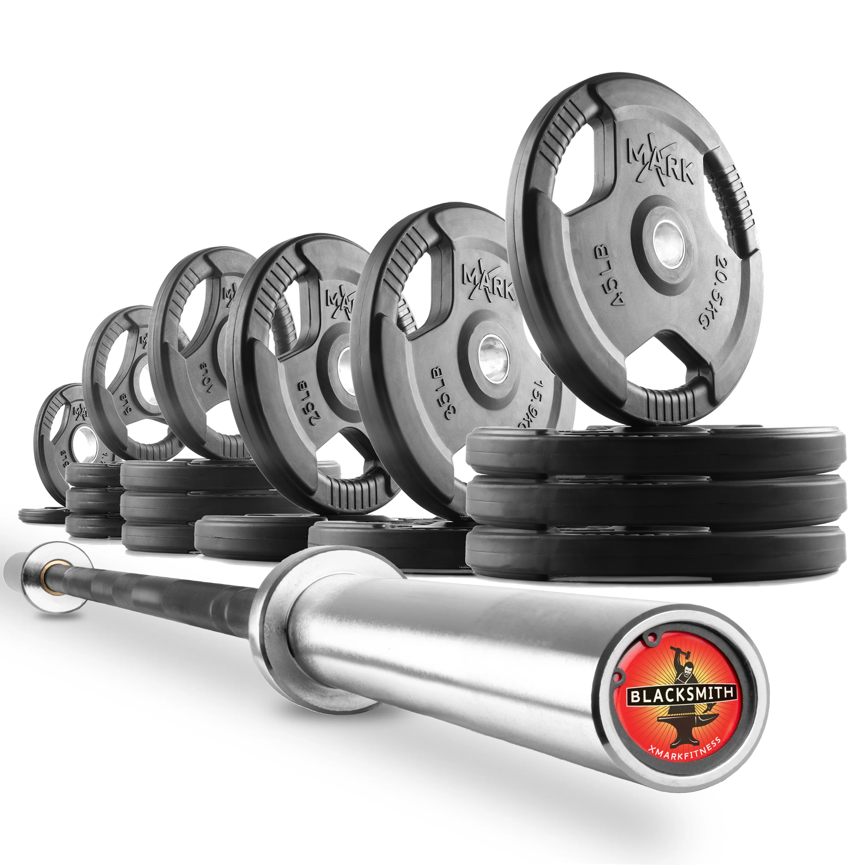 Tri-Grip Olympic Weight Plates and Olympic Barbell Sets - Image 8